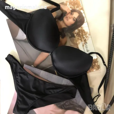 Lormar 75B,80B черен супер пуш-ап сутиен +2 РАЗМЕРА свалящи презрамки, снимка 4 - Бельо - 21086405