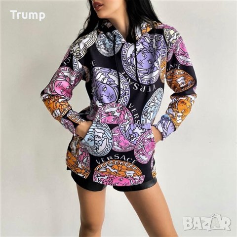 -40% Горница, худи по модел на Версаче, топла и ефектна , снимка 2 - Суичъри - 44308647