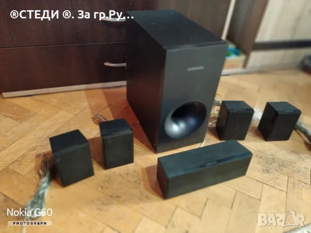 Субуфер и 5 броя тонколони Samsung PS-EW2-3, снимка 2 - Тонколони - 47306310