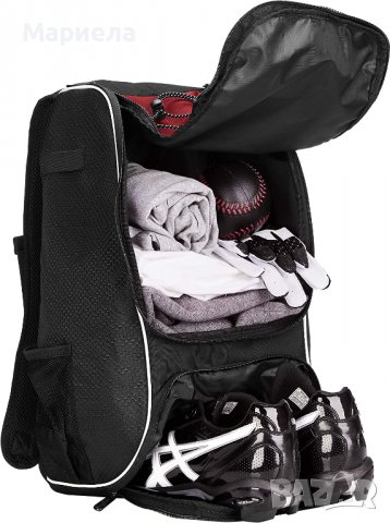 Amazon Basics - Раница с размери: 34.29 х 24.13 х 50.8 cm за бейзболна екипировка, снимка 2 - Бейзбол - 39919596