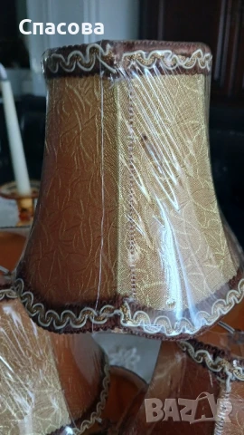 Текстилни, чашки , шапки за абажур, полилей, нощна лампа или лампион. , снимка 6 - Полилеи - 51249497