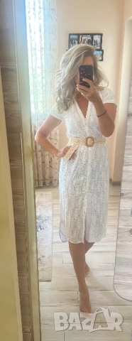 Бяла рокля, снимка 6 - Рокли - 51640134