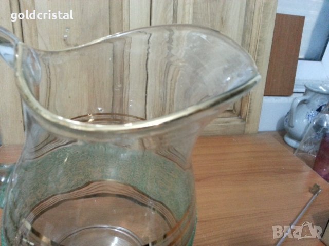 Стъклена кана , снимка 3 - Антикварни и старинни предмети - 38738762