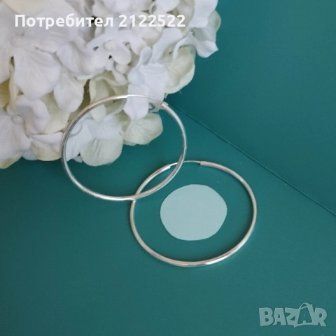 Сребърни обеци, снимка 4 - Обеци - 26942812