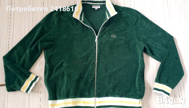 Lacoste Full Zip Mens Size 6 - XL ОРИГИНАЛ! Мъжко Горнище с цял цип!, снимка 6 - Спортни дрехи, екипи - 52672797