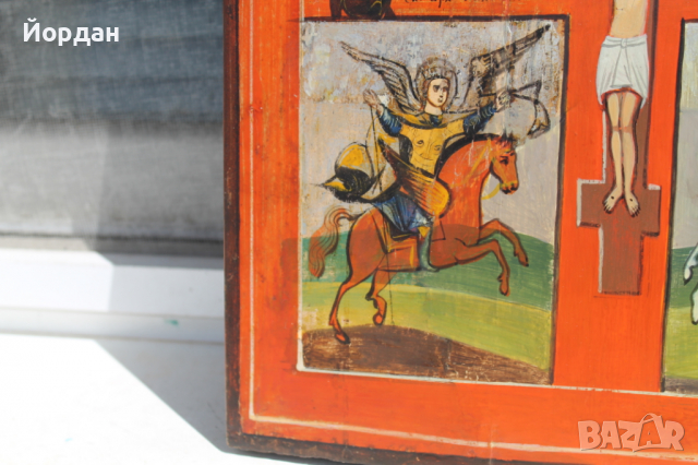 Руска празнична икона , снимка 5 - Антикварни и старинни предмети - 36417068