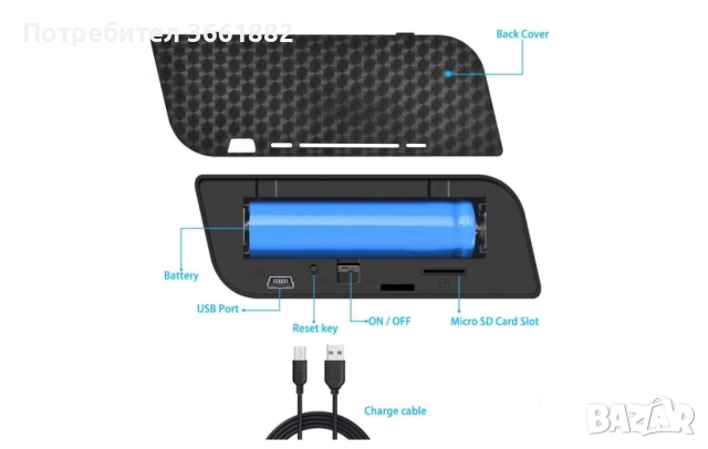 Часовник iUni Plus, С шпионска камера, снимка 10 - Друга електроника - 52434326