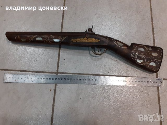 Стара красива кремъчна пушка,пищов,пистолет,оръжие, снимка 8 - Колекции - 42703588