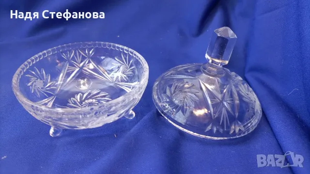 Два красиви, масивни кристални съда от един лот, снимка 7 - Прибори за хранене, готвене и сервиране - 47589919