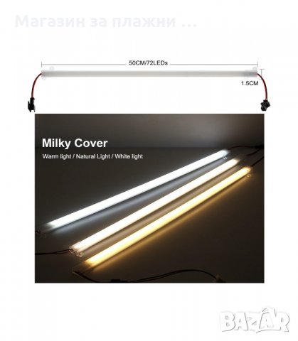 ТВЪРДА LED ЛЕНТА ЗА КУХНЕНСКИ ШКАФ НА 220V С PVC КОРПУС - код 2798, снимка 8 - Лед осветление - 34152576