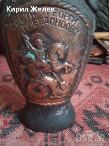 Бутилка стара керамична ръчно рисувана 43744, снимка 11 - Колекции - 44449083