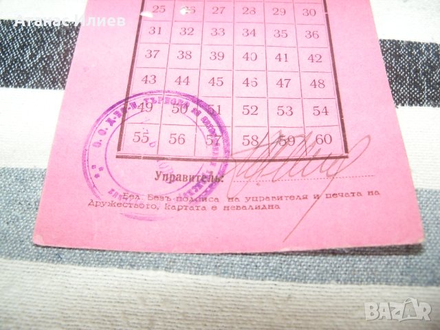 Стара карта за пътуване с градски транспорт от 1940г. Уникат!, снимка 3 - Други ценни предмети - 41919480
