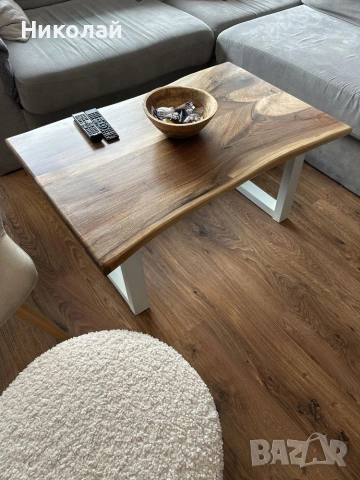 холна маса от масив и желязо 