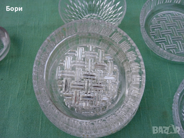 Стар немски кристал купи,чинийки, снимка 8 - Чинии - 36264318
