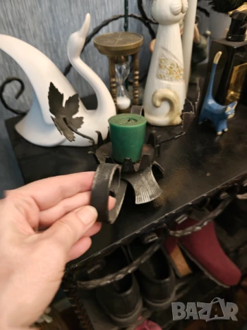 Ръчно изработен свещник ковано желязо , снимка 5 - Други - 51109350