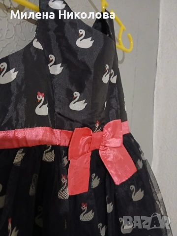 Рокля с лебеди 2-4г, снимка 3 - Детски рокли и поли - 53803720