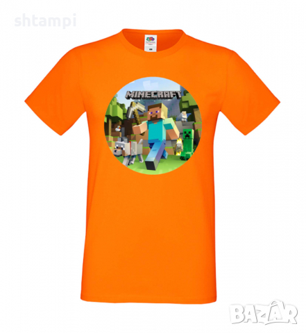 Мъжка тениска майнкрафт Minecraft 4,Minecraft,Игра,Забавление,подарък,Изненада,Рожден Ден., снимка 13 - Тениски - 36495070