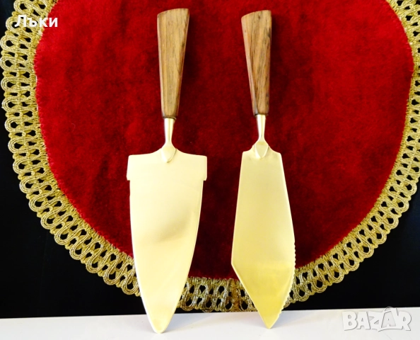 Бронзова лопатка и нож за торта,прибори за торта. , снимка 8 - Антикварни и старинни предмети - 51781582