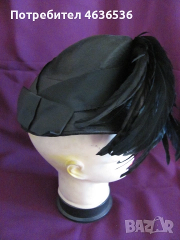 20-те изключително красива дамска шапка с пера, снимка 5 - Антикварни и старинни предмети - 53443383