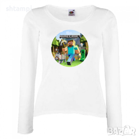 Дамска тениска майнкрафт Minecraft 4 Minecraft,Игра,Забавление,подарък,Изненада,Рожден Ден., снимка 4 - Тениски - 36520801