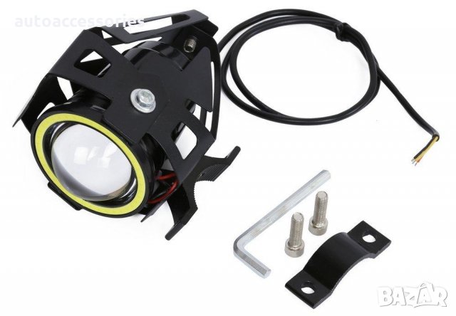 3000052556 Халогенен LED CREE U7S с вграден COB LED Ринг за скутер , мотор, снимка 1 - Аксесоари и консумативи - 34379272