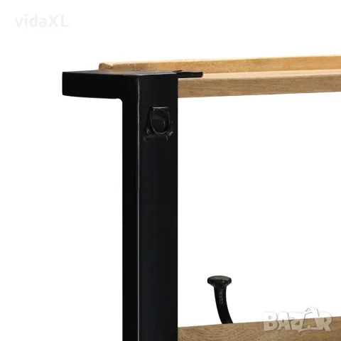 vidaXLS Закачалка за дрехи 80x40x190 cm Масивна груба дървесина Манго, снимка 4 - Закачалки - 56147523