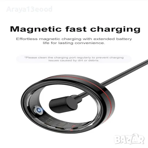 R04 Smart Ring – смарт пръстен с измерване на пулс, кислород, сън и физическа активност, размер 10, снимка 10 - Смарт гривни - 56165325