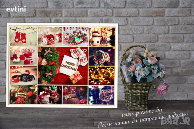 Коледен колаж със снимки в рамка, снимка 8 - Картини - 34763129