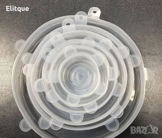 Комплект от 6 броя силиконови капаци за храна 🥣