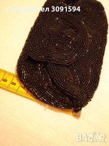         Винтидж черни мъниста  Ръчно изработени във Франция  ,протмоне,чанта Art Deco, снимка 2 - Други ценни предмети - 41589895