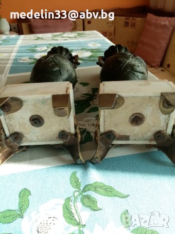 Стари 1870 г. трофейни вази ловна тематика английски, снимка 2 - Антикварни и старинни предмети - 40364198