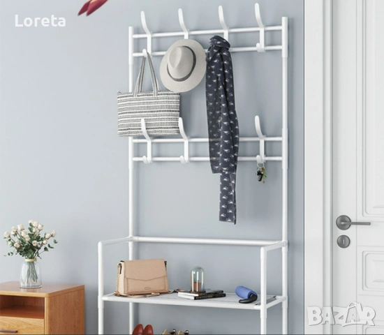 Многофункционална стойка за обувки, чанти и закачалка за връхни дрехи и др. , снимка 3 - Закачалки - 53379174