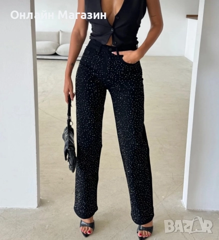 Дънки с камъни , снимка 3 - Дънки - 52810620