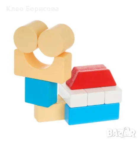 Комплект дървени блокчета, 120 части, снимка 4 - Конструктори - 48930353