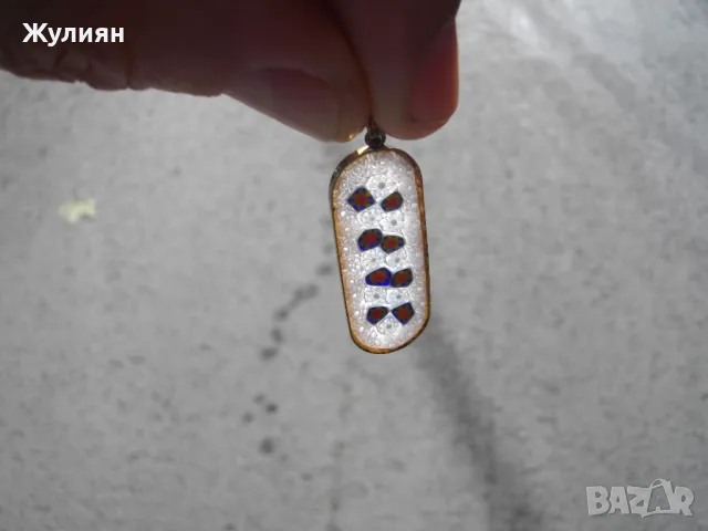 СТАРА ВИСУЛКА МУРАНО СЪС СРЕБЪРЕН ПОЗЛАТЕН ОБКОВ , снимка 4 - Антикварни и старинни предмети - 47728625