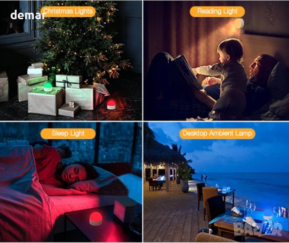 Мини нощна лампа Kintion, малка, но ярка - 2 броя, снимка 5 - Лед осветление - 42481322