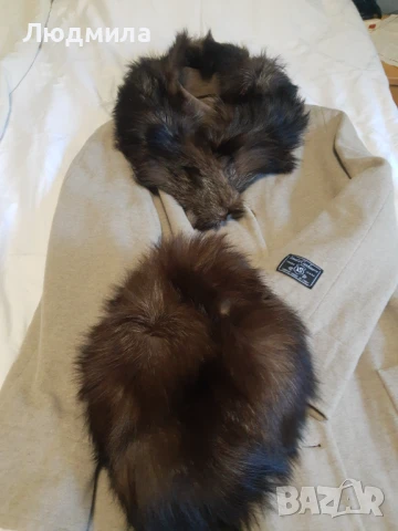 Шапка и яка от лисица естествен косъм, снимка 5 - Шапки - 50961827