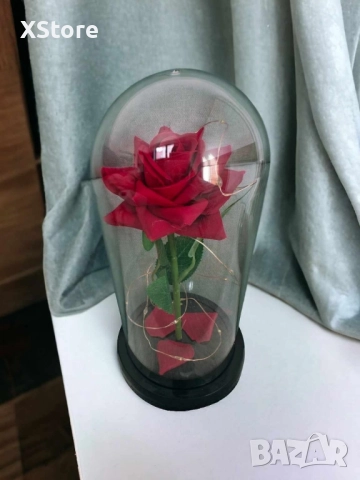 Красива осветена роза в стъкленица с красива подаръчна кутия, снимка 6 - Подаръци за жени - 51857498