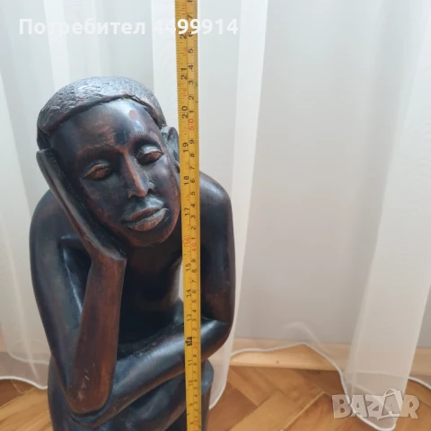 Масивна абаносова фигура от цяло дърво, снимка 10 - Антикварни и старинни предмети - 50828810