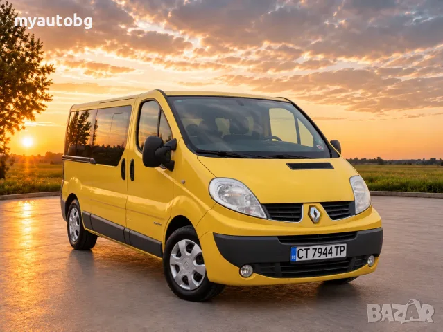Бус под наем Renault Trafic 9 места ДЪЛГА БАЗА Ван под наем | Без депозит | Пътнически