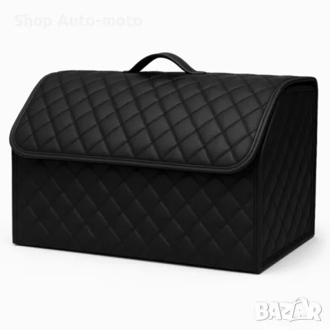 LUX кожен органайзер Automat, Сгъваем, Черен, 55x30x30см