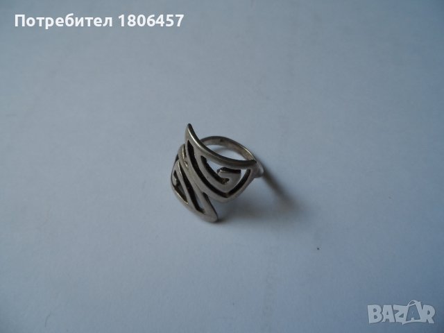 сребърен пръстен Г, снимка 5 - Пръстени - 42046629