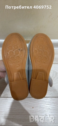 Сиви балеринки за момиче 17 см , снимка 5 - Детски сандали и чехли - 53373680