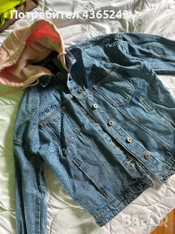 Дамско дънково яке Размер М с качулка