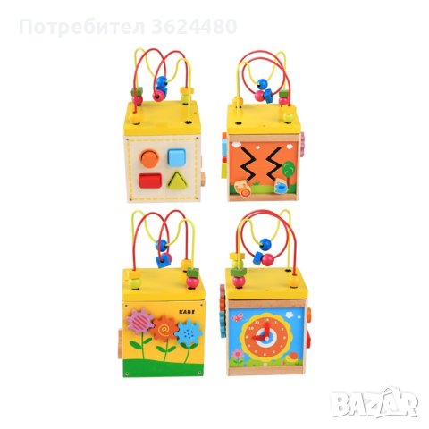 3539 Детски дървен куб, снимка 9 - Образователни игри - 40702445