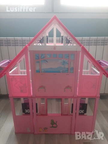 Оригинална къща за кукли Barbie, с аксесоакри, снимка 8 - Кукли - 53843653