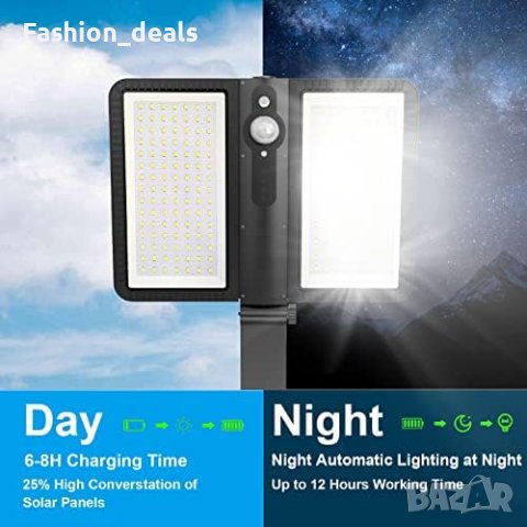 Нови Водоустойчиви 218 LED Слънчеви светлини за външна градина 4400mAh , снимка 6 - Други - 42022467