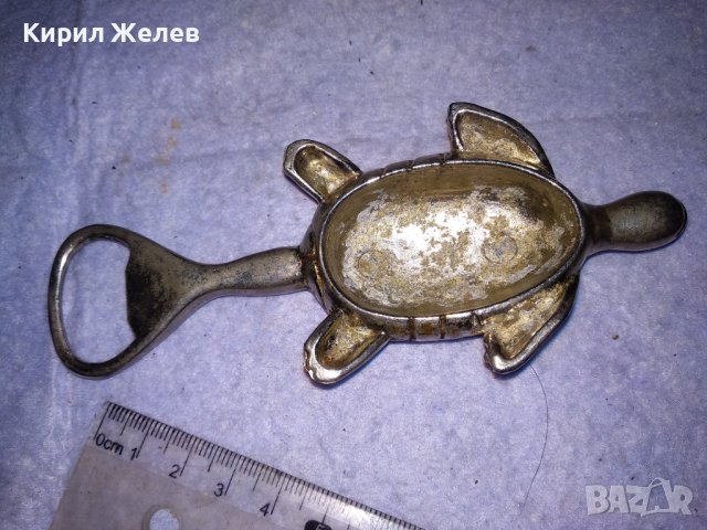 РЯДКА КОЛЕКЦИОНЕРСКА СРЕБРИСТА БРОНЗОВА ФИГУРАЛНА ВИНТИДЖ АРТ ОТВАРАЧКА - КОСТЕНУРКА 38412, снимка 5 - Прибори за хранене, готвене и сервиране - 41398968