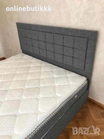 Боксспринг тапицирано легло с матрак и топер с модерен дизайн с място за съхранение , снимка 2 - Спални и легла - 42678954