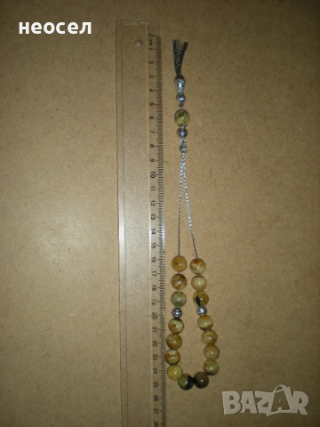 Кехлибарена броеница от балтийски кехлибар тип гръцки комболой, снимка 3 - Картини - 45751762